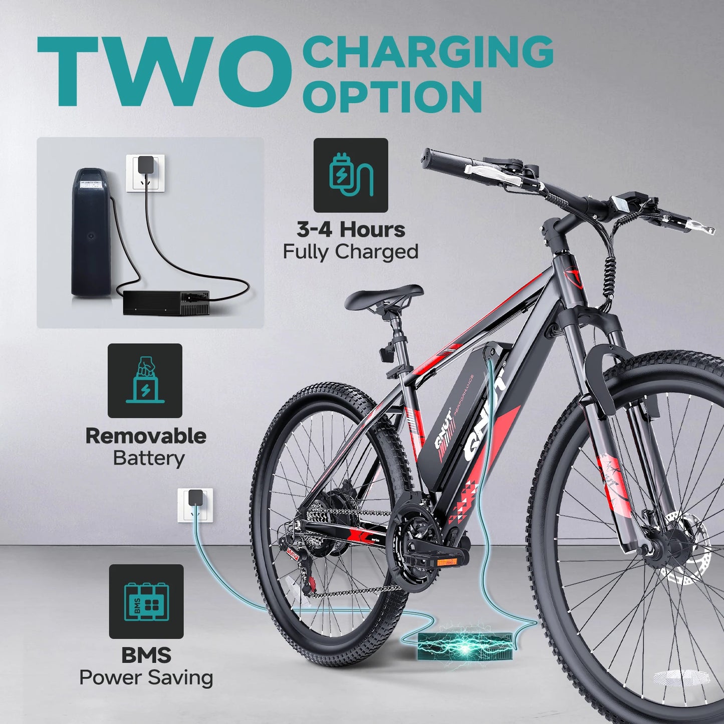 Mountain electric Bicycle 1000W 36V 10.4AH 26" Tire All-Terrain