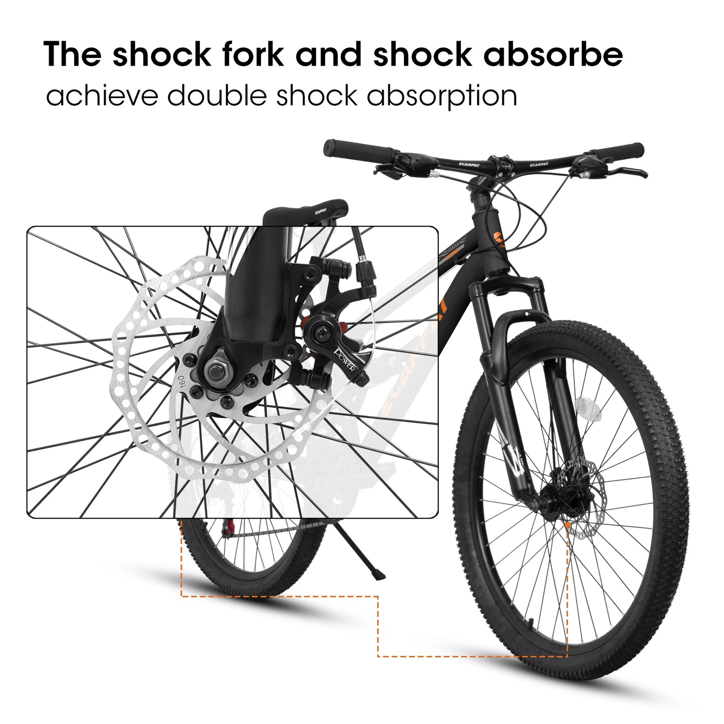 Mountain Bike 26" Dual Full Suspension 21-Speed Disc Brakes