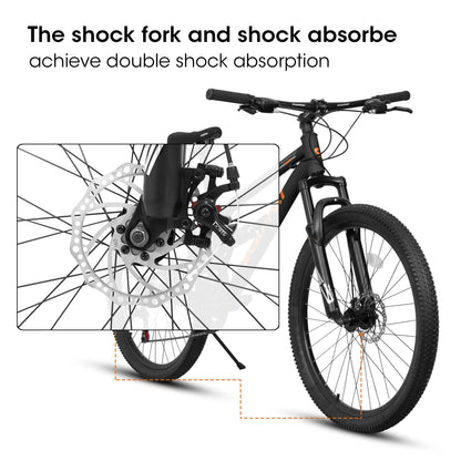 Mountain Bike 26" Dual Full Suspension 21-Speed Disc Brakes