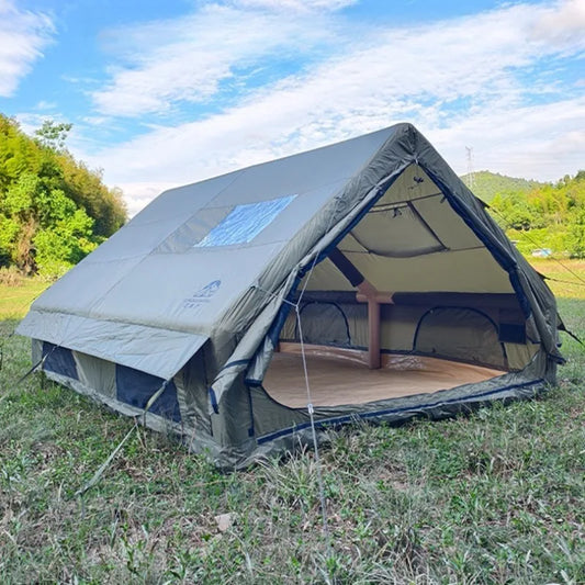 Family Outdoor Thickened Rainproof Overnight Inflatable Spacious Tent
