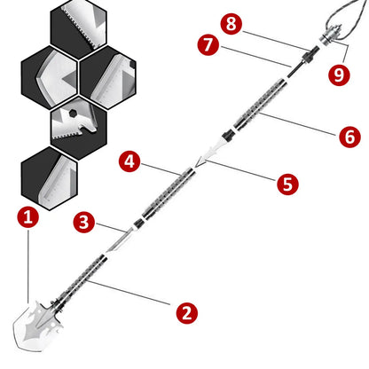 Foldable Shovel Outdoor Survival Equipment Tools Camping Accessories