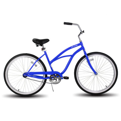 26 Inch Women's Beach Cruiser Bike, Single Speed Bike