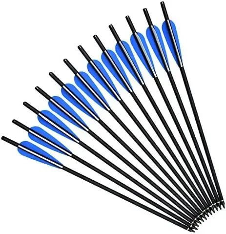 Crossbow Bolts 16/18/20/22 inch Carbon Arrows Half Moon Nock for Targeting Hunting Outdoor Sport Powerful