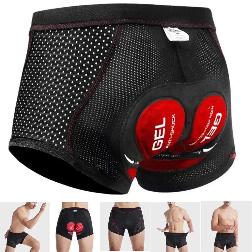 Men's Cycling Shorts Padded Gel Shockproof Breathable