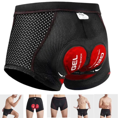 Men's Cycling Shorts Padded Gel Shockproof Breathable