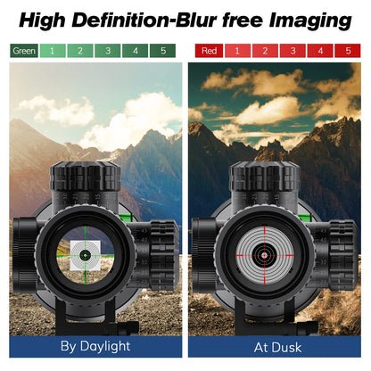 4-16x44 Riflescope Hunting Scopes Red Green Illuminated Sight