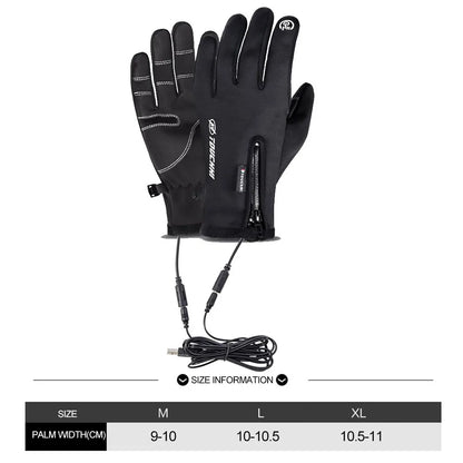 USB Touch Screen Warm Heated Gloves