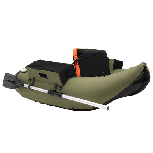 U-Shaped Fishing Raft with Hand Pump, Paddle, Storage