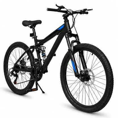 24/26/27.5 Inch Full Suspension Mountain Bike 21-Speed.
