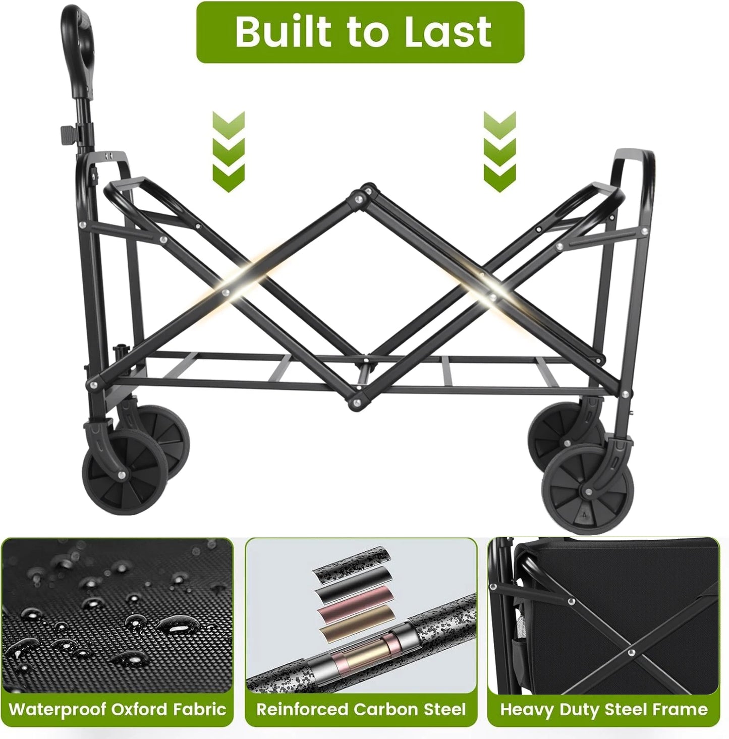 Heavy Duty Foldable, Portable, All-Terrain Wheels  Wagon