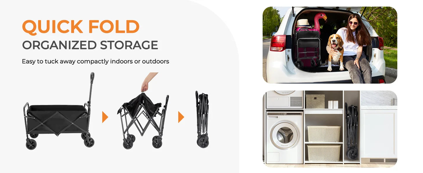 Heavy Duty Foldable, Portable, All-Terrain Wheels  Wagon