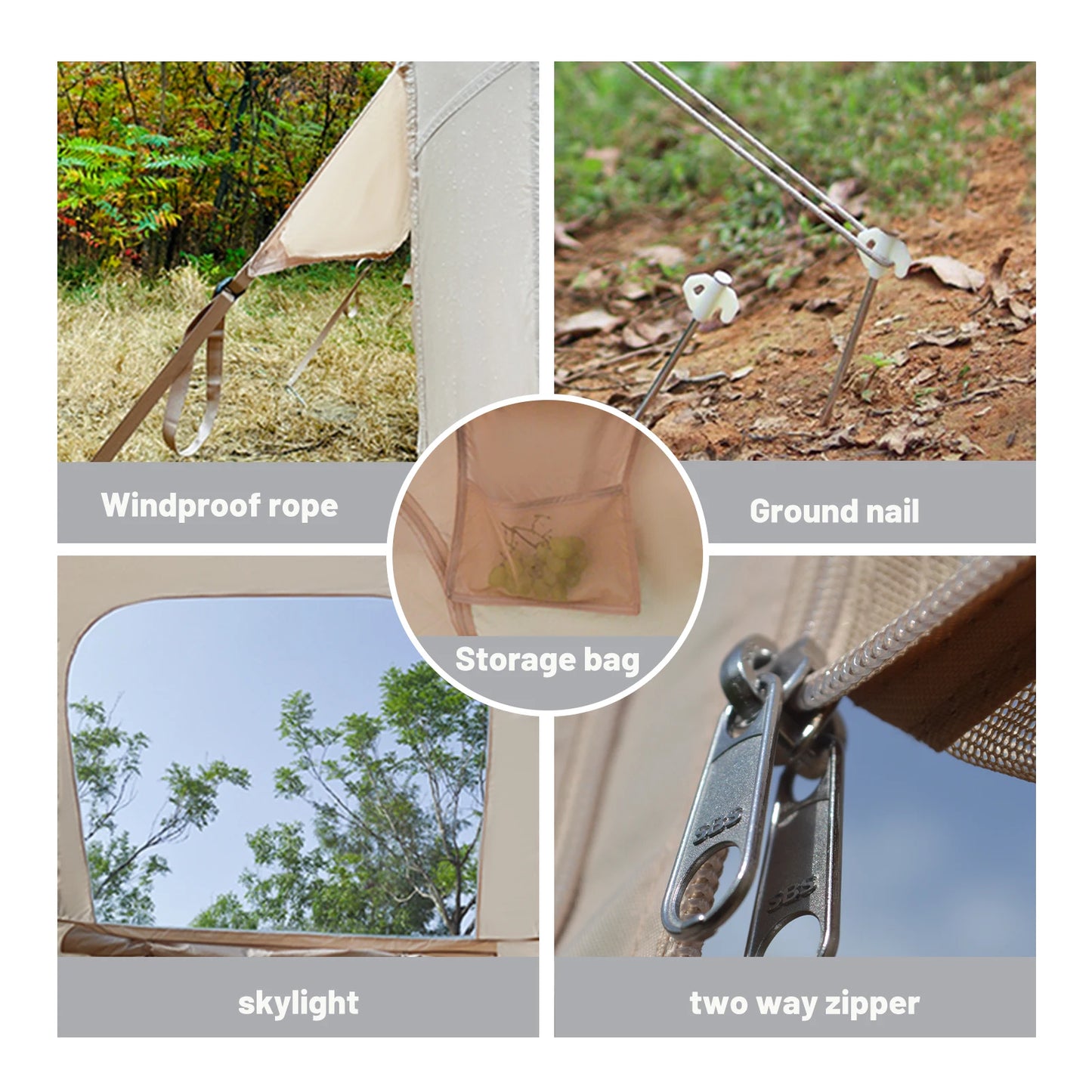 Inflatable Camping Tent Easy Setup Waterproof Windproof