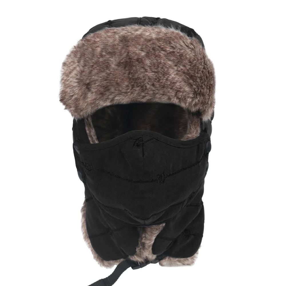 Cold Weather Outdoor Hat with Earflaps Windproof Mask