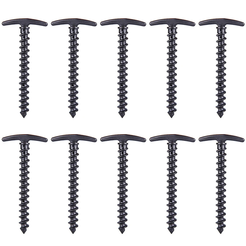 10pcs/set Windproof Camping Screw Stakes
