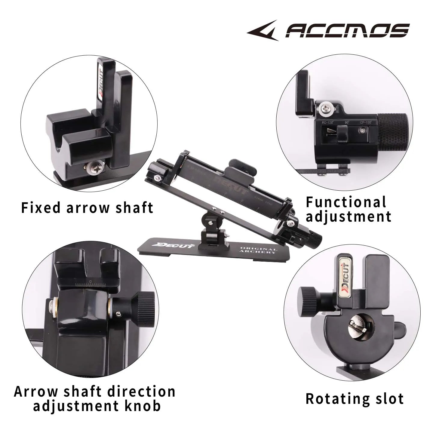 Die-cut Fletching Jig 90°/120° Adjustable Stick Bonding Vanes Tool