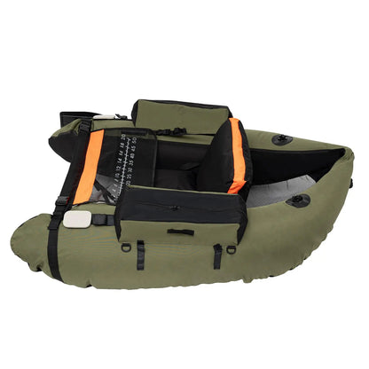 U-Shaped Fishing Raft with Hand Pump, Paddle, Storage