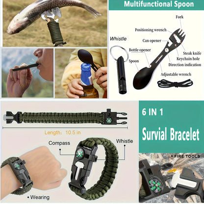 Ultimate Survival Gear Kit, 20-in-1 Emergency Survival Equipment