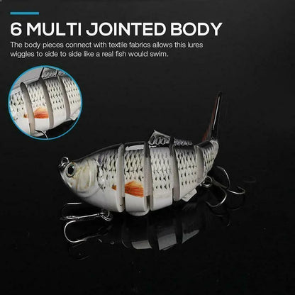 5pcs Bionic Lures random color Realistic fish shape.