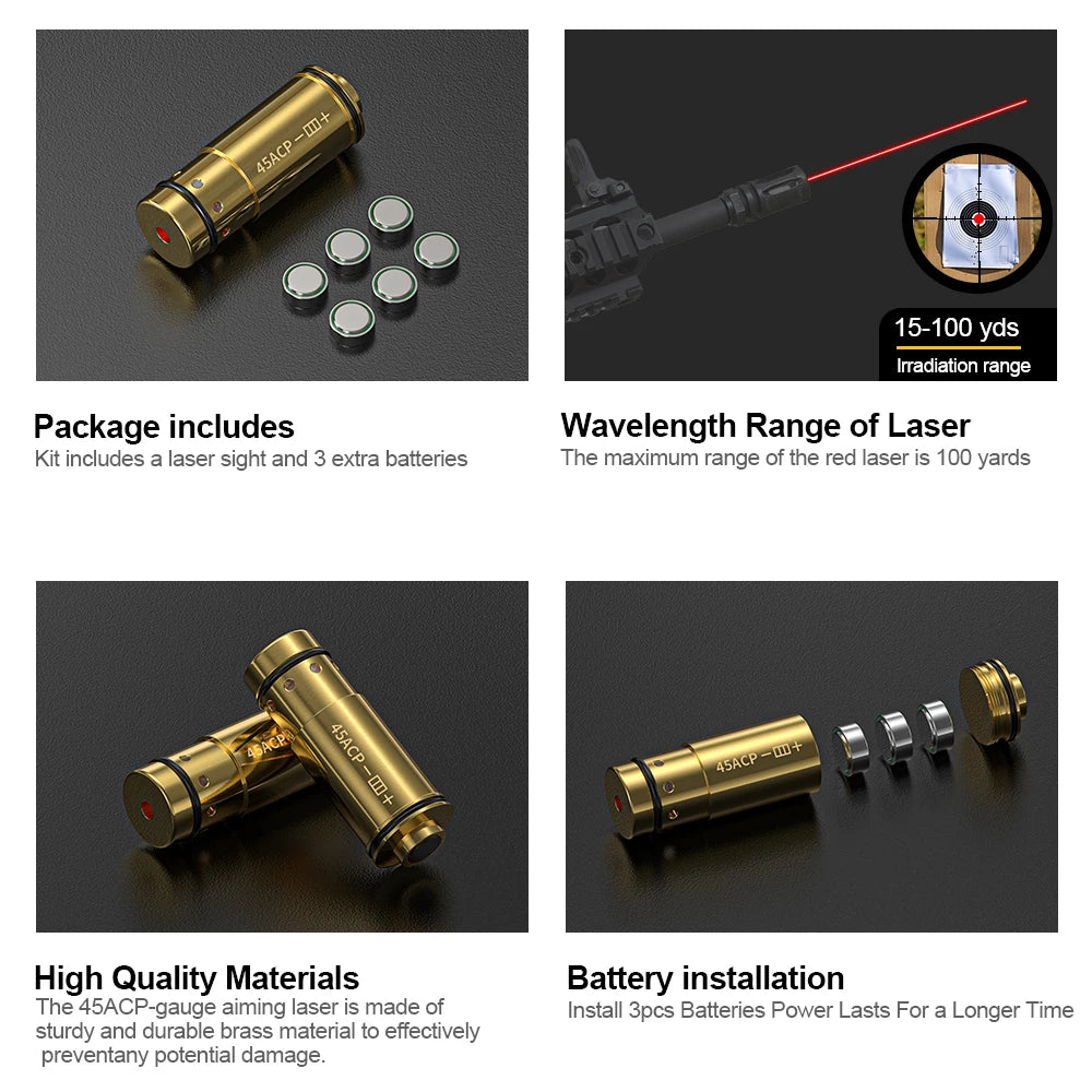 45ACP Red Dot Laser Training Dry Fire Bullet