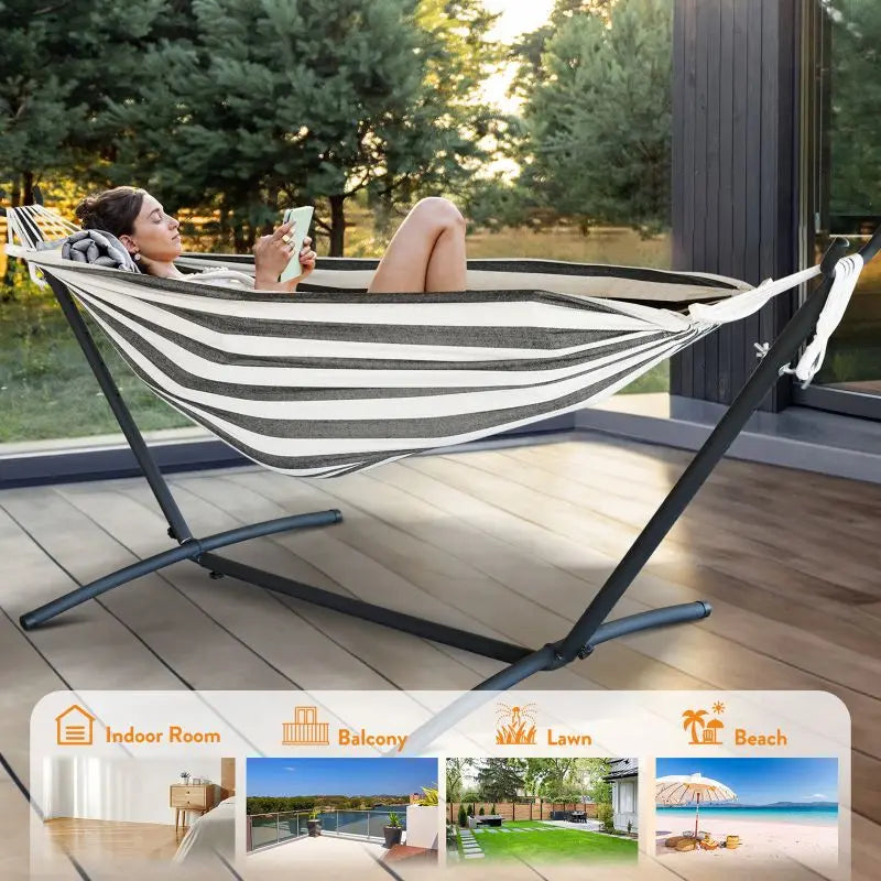 600lb Capacity Stylish Hammock Bed with Storage Bag