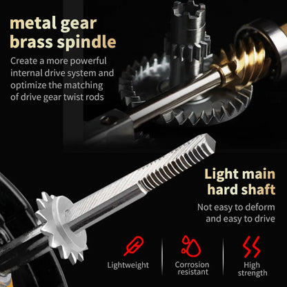Spinning Fishing Reel, 5.2:1 Gear Ratio Aluminum Alloy Body