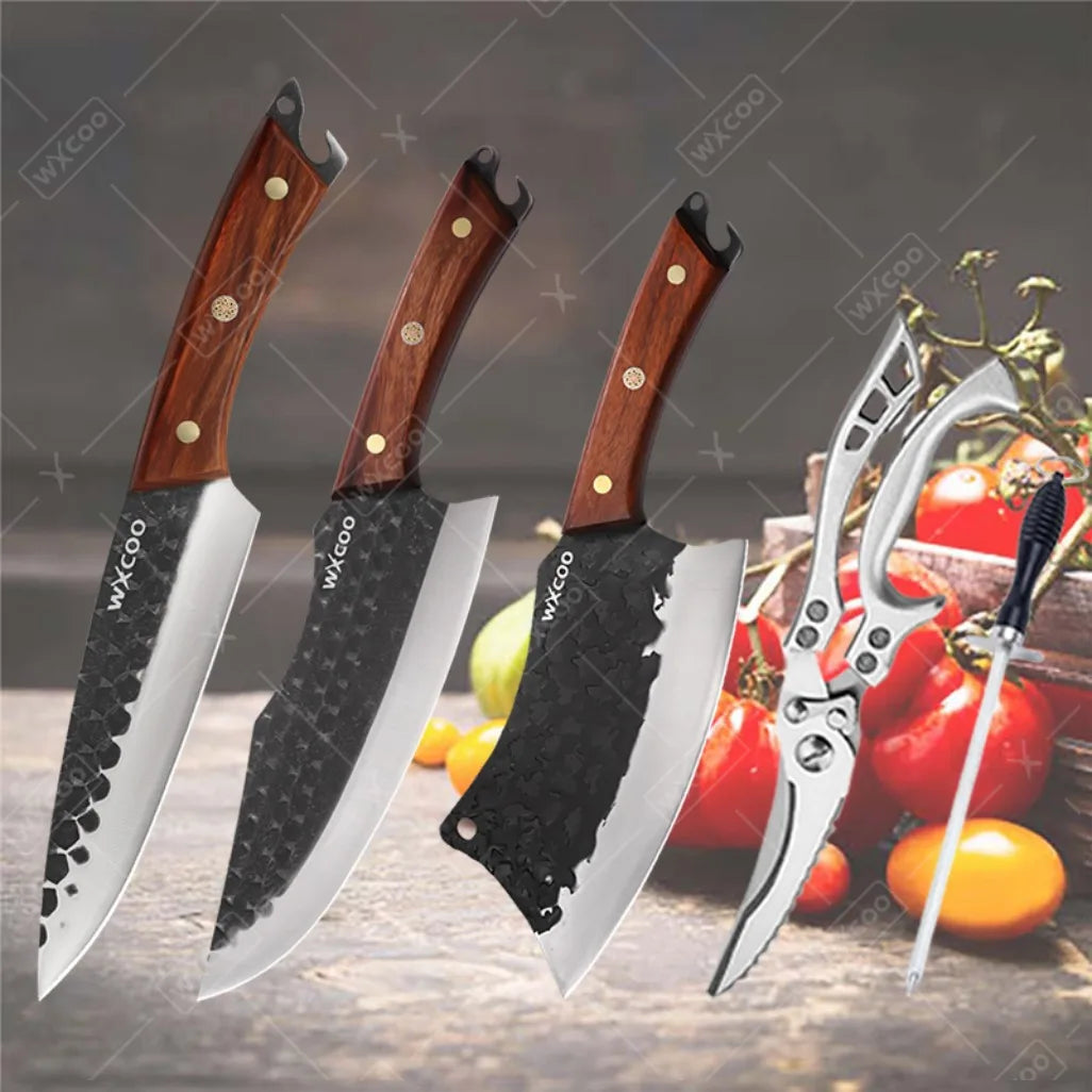 1-11PCS High Carbon Steel Professional Chef Knife Set