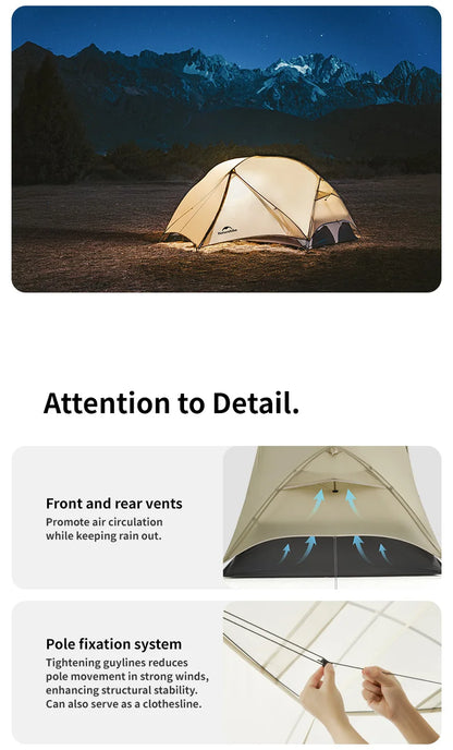 Naturehike Mongar UL Tent 2 Person 3 Season Camping Tent