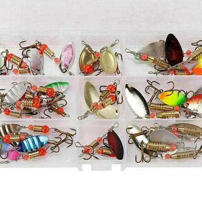 30pcs Spoon Spinner Fishing Lures for Freshwater/Saltwater