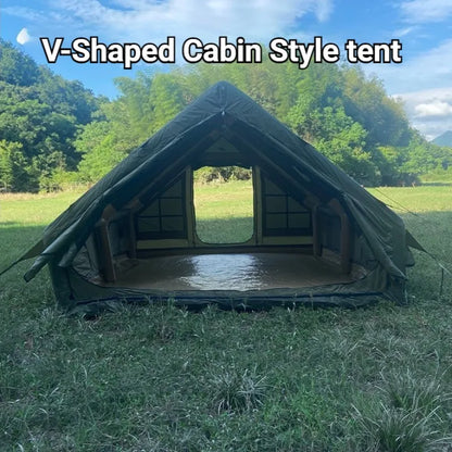 Family Outdoor Thickened Rainproof Overnight Inflatable Spacious Tent