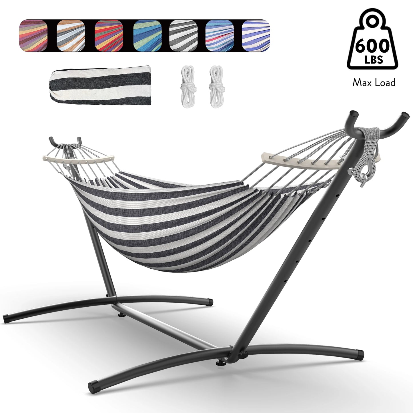 600lb Capacity Stylish Hammock Bed with Storage Bag