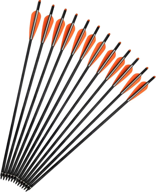 Crossbow Bolts Carbon Arrows for Hunting 12 Pieces