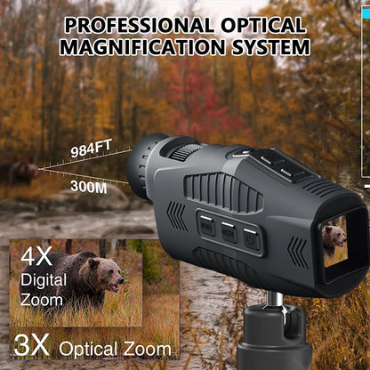 Night Vision Monocular 1080p Video 5X Digital Zoom