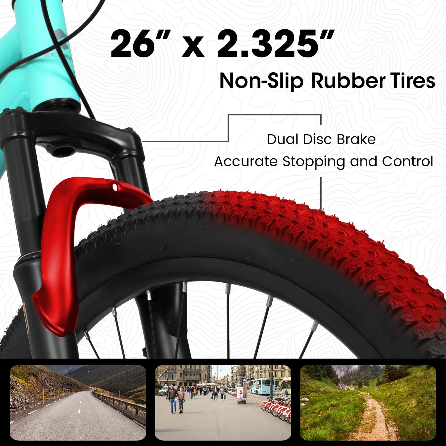 Mountain Bike 26" Dual Full Suspension 21-Speed Disc Brakes
