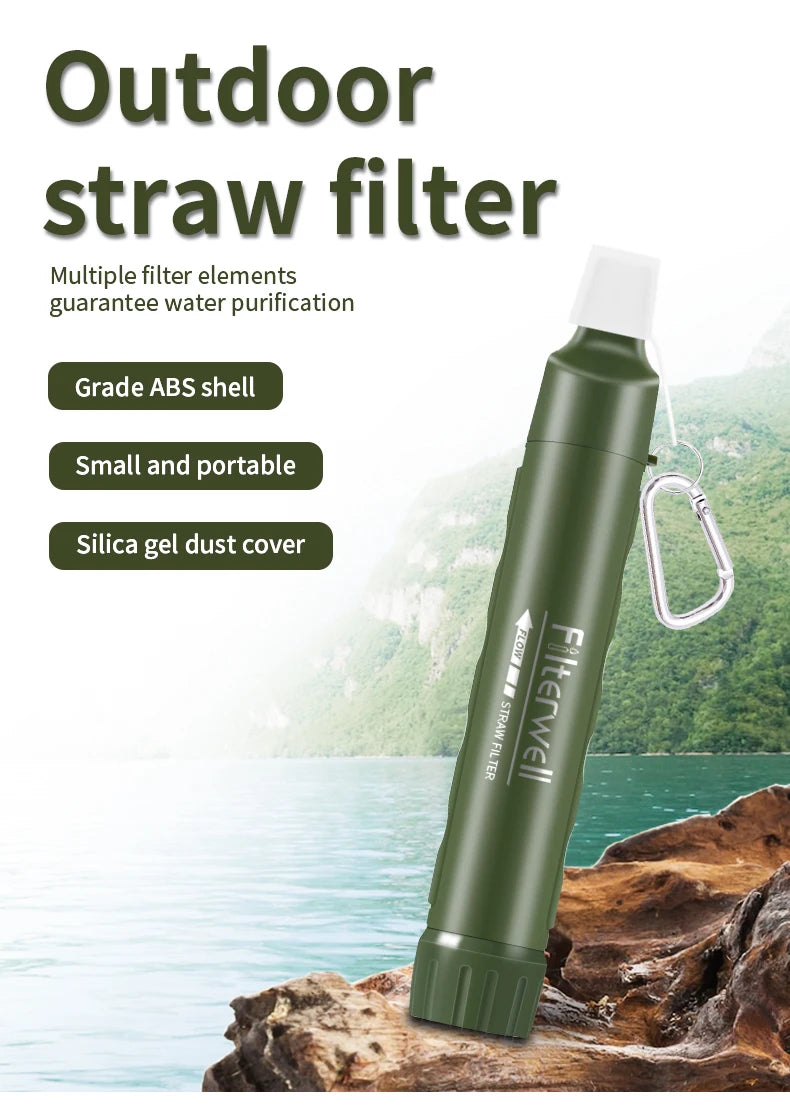 Water Filter Straw Purifier Personal Outdoor Survival Hiking