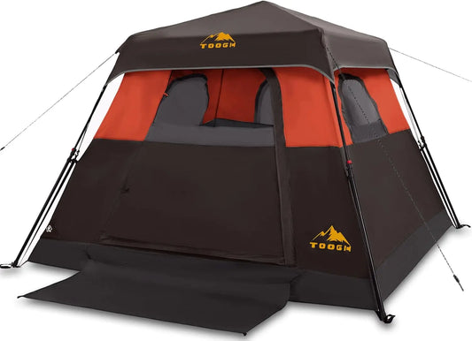 Waterproof 3-4 Person Instant Pop-Up Camping Tent quick set-up