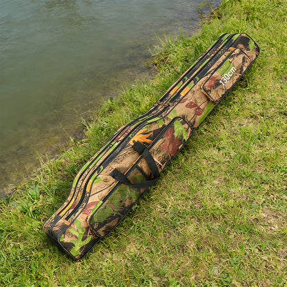 Fishing Pole Storage Bag Waterproof Oxford Fishing Reel Tackle Storage Bag Case Large Capacity for Men Travel Gift