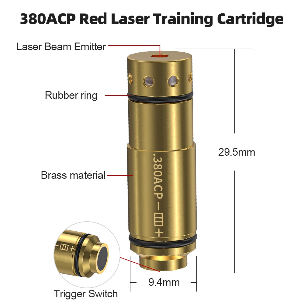 380ACP Red Dot Laser Dry-fire Training Bullet