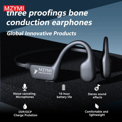 Wireless Earphones Bone Conduction Sports Waterproof Headset Noise Reduction