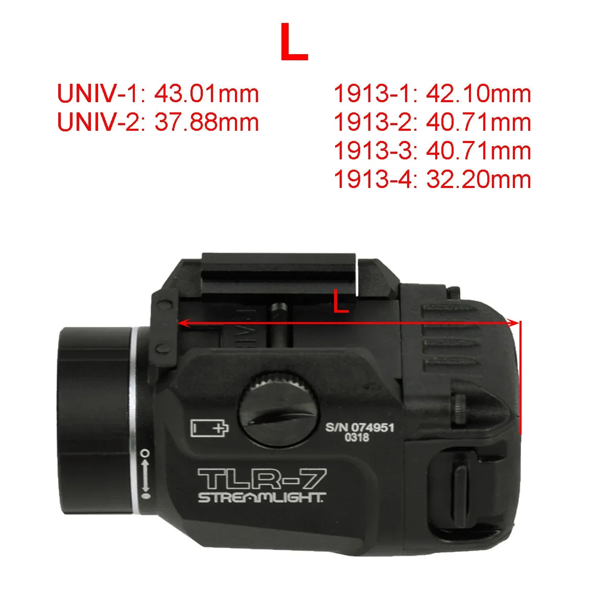 Streamlight TLR Tactical Scout Light Outdoor Flashlight