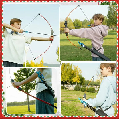 Youth Bow and Arrow Set for Kids 812 amp Teens Ambidextrous Recurve Archery Gear with Safety Arrows Toys for Ages 813, Backyard