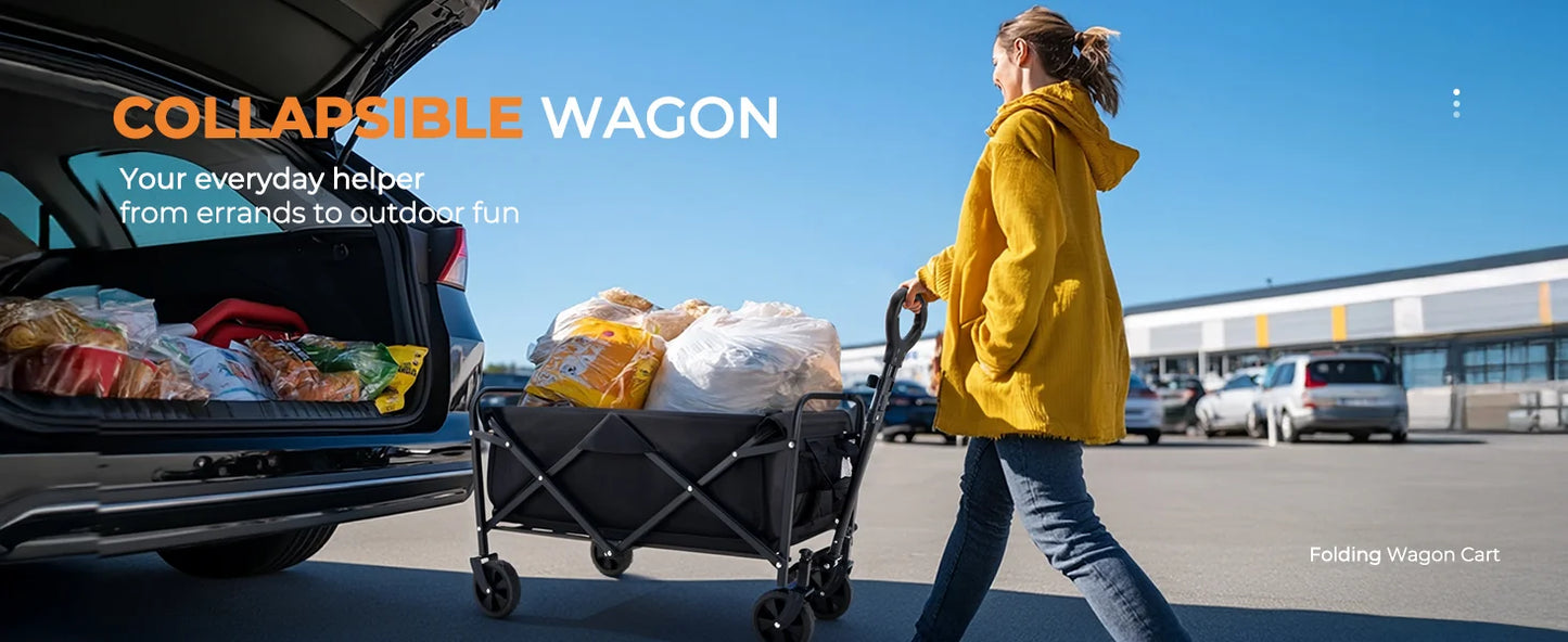 Heavy Duty Foldable, Portable, All-Terrain Wheels  Wagon