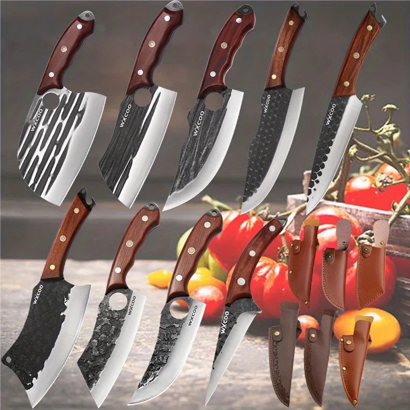 1-11PCS High Carbon Steel Professional Chef Knife Set