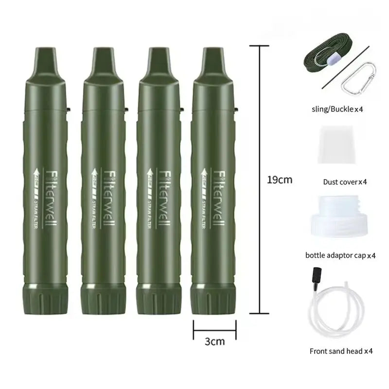 Water Filter Straw Purifier Personal Outdoor Survival Hiking