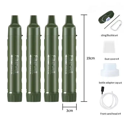 Water Filter Straw Purifier Personal Outdoor Survival Hiking
