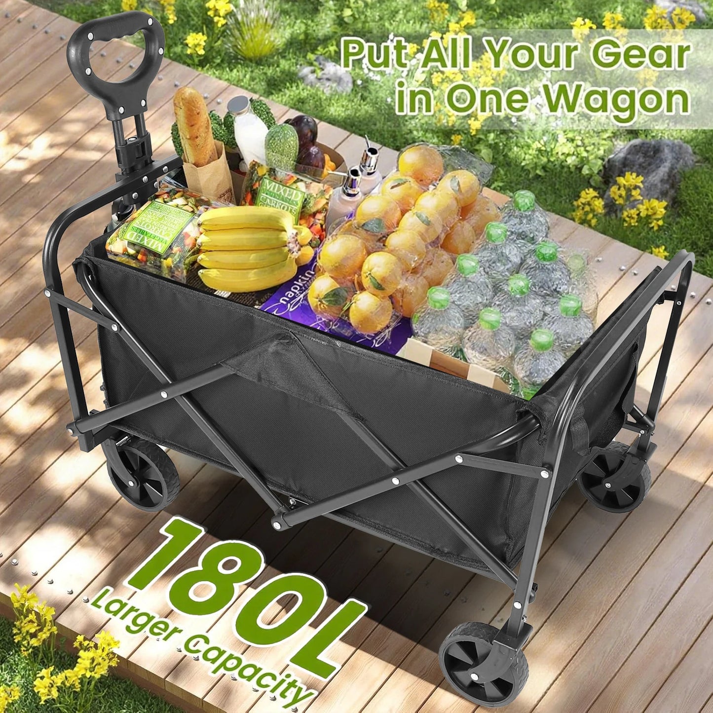 Heavy Duty Foldable, Portable, All-Terrain Wheels  Wagon