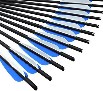 Crossbow Bolts 16/18/20/22 inch Carbon Arrows Half Moon Nock for Targeting Hunting Outdoor Sport Powerful