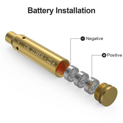 .223REM Cartridge Laser Brass Bore sighter for Rifle Scope