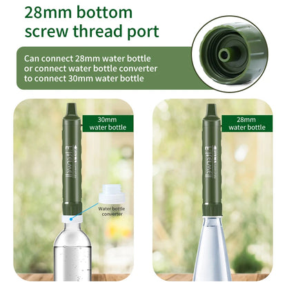Water Filter Straw Purifier Personal Outdoor Survival Hiking