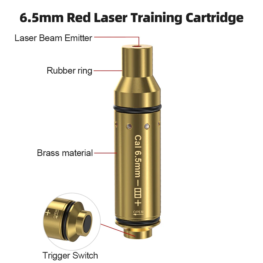 6.5MM Brass Red Dot Laser Boresight Scope Alignment