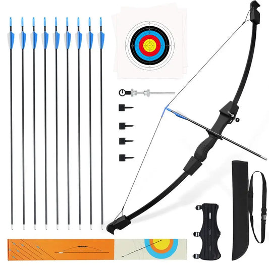 Youth Bow and Arrow Set for Kids 812 amp Teens Ambidextrous Recurve Archery Gear with Safety Arrows Toys for Ages 813, Backyard